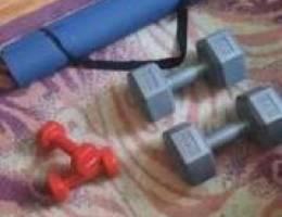 Dumbbells with yuga mate