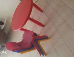 kids plastic table and chairs