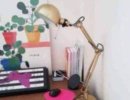 Work lamp, brass-colour in perfect conditi...