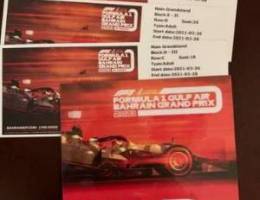 4 F1 tickets 1 parking ticket