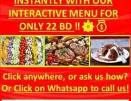 Interactive Restaurant Flyer