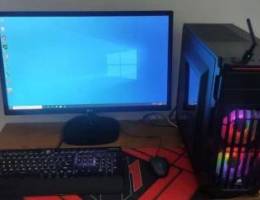 Gaming pc with monitor