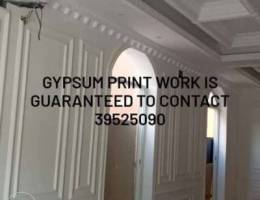 Gypsum print work