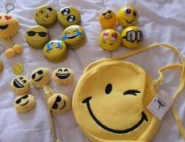 Emoji collections toys with hand bag