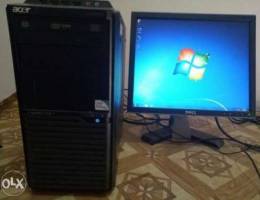 Acer dual core CPU with monitor