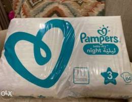 pampers dry night 64 diapers