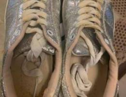 silver shoes