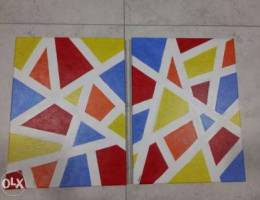 2 Colorful paintings for sell