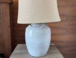 2 pottery barn lamps and shades