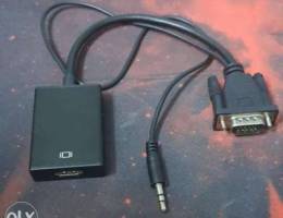 HDMI to VGA adapter with sound and power o...