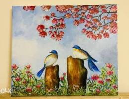 Blue birds art