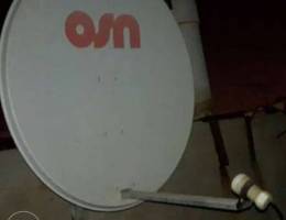 Dish antenna fixing and receiver