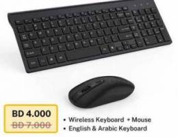 Wireless English/Arabic Keyboard & Mouse