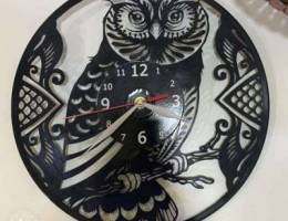 Owl Animals Vinyl Record Wall Clock Decor ...