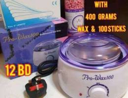 Wax heater with 400 grams wax and 100 stic...