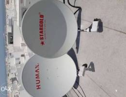 Airtel dish fitting dish satellite