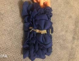 Royal blue party clutch