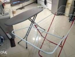 Cloth hanger stand and ironing table