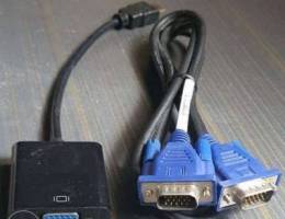 HDMI cable with HDMI to VGA converter cabl...