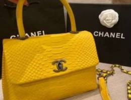 Chanel python pattern leather with unique ...