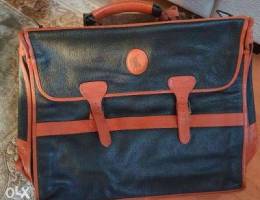 Designer leather travel bag