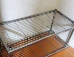 Steel table nd iron stand For sale negotia...