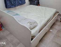 Wooden Bed with mattress..15 bd