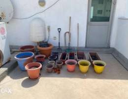 Gardening Tools and Variety of Planters an...