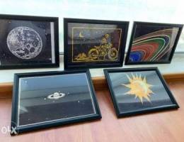 5 Framed Pictures - Very Unusual