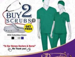 Buy 2 Scrubs & Get One "HOU Columbus Crocs...