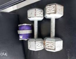 Pair of dumbell sets for sale with free fo...