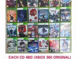 Xbox 360 orignal cd used each 4bd