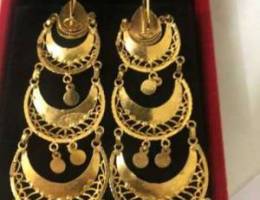 Earrings 21 k - 14 grams handmade bahraini