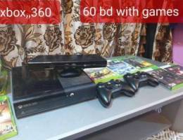 Xbox 360 with games