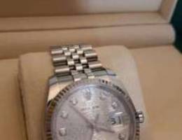 ROLEX gold and diamond 36 Datejust brand n...