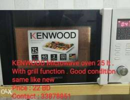 KENWOOD 25lt microwave with grill function