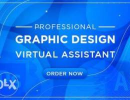 I will be your graphic design virtual assi...