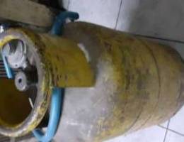 Small gas cylinder for sale with regulator...