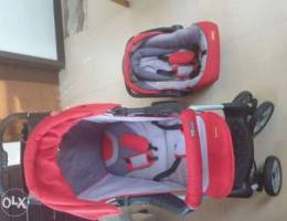 Junior baby stroller with car seat