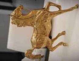 Hand Made Brass Horse Decoration Piece Car...