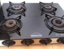 Gas Stove 4 Burners, Full Safety - 25BD