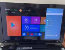 Sony lcd tv with stand and Android box