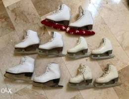 LAST CHANCE SALE - White Ice Skates/ Figur...