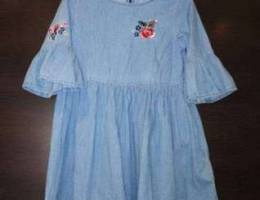 Girls dress with embroidery 6-7 years
