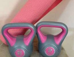 Kettlebell and Yoga Mat