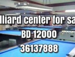 Billiard center for sale