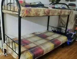 Bunk bed with mattress