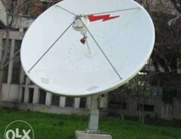 New sattalit dish fixing reciver and dish