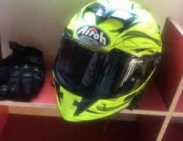 Motorcycle helmet & safety gloves