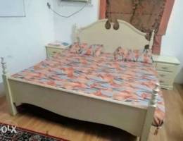 Double bed with 2 side tables